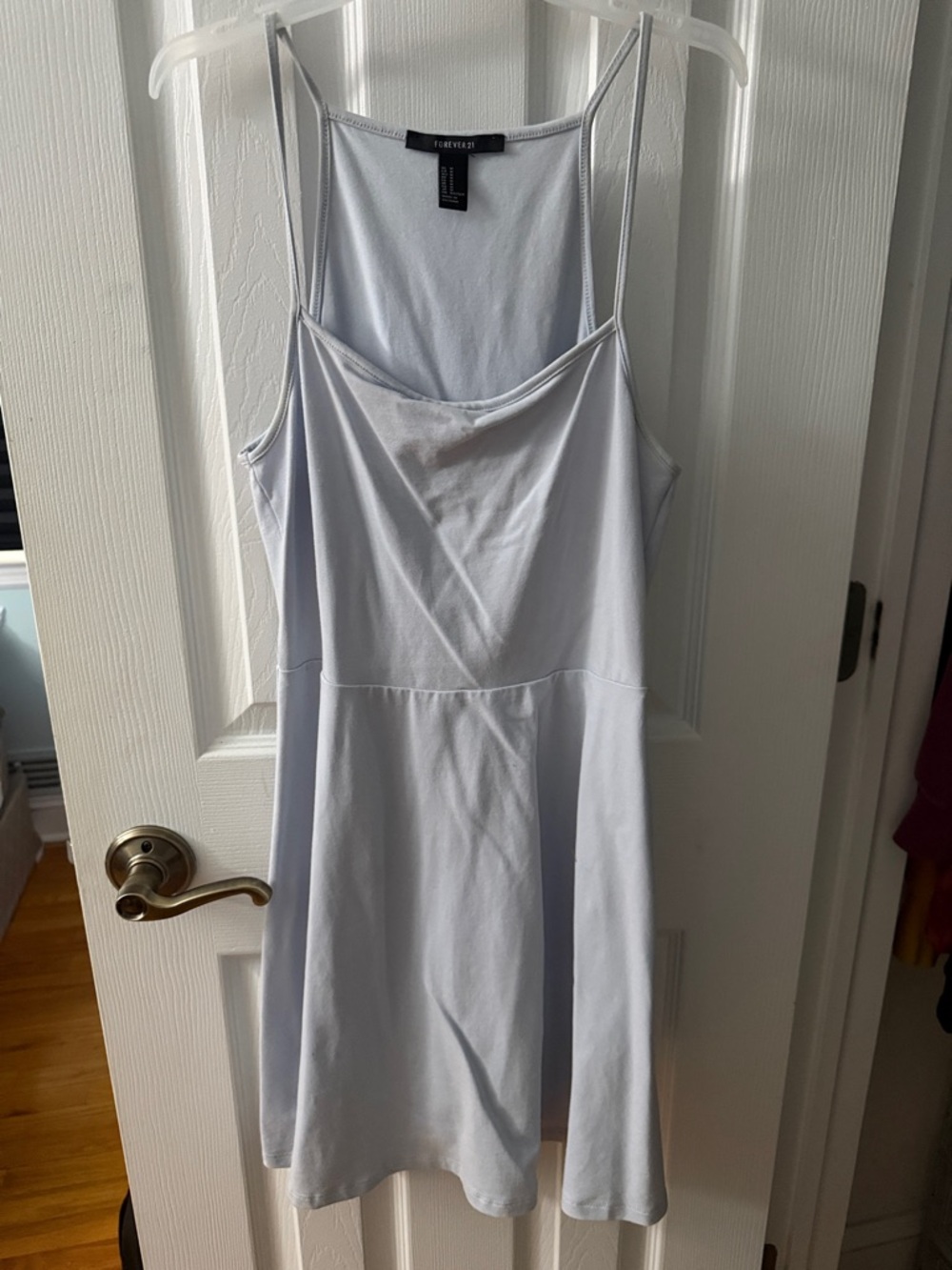 Forever 21 Pale Blue Spaghetti Strap Skater Dress